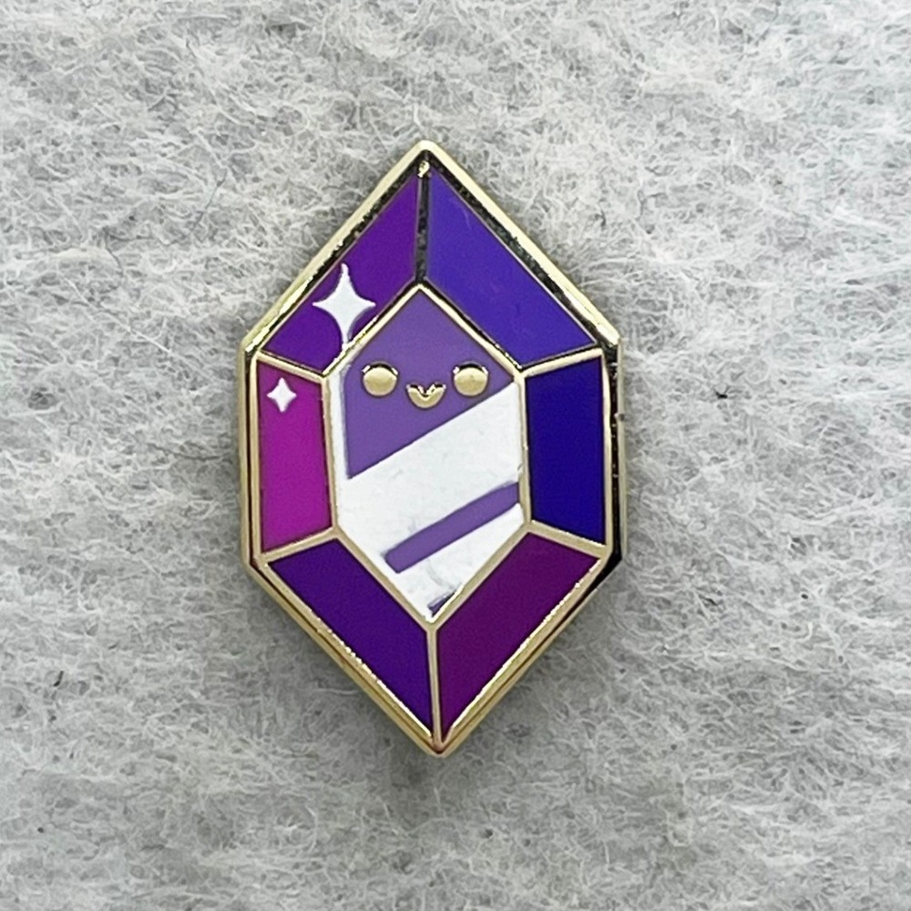 🔮 5/$25 Leon Römer Tiny Gem Cute Purple Amethyst Pin
